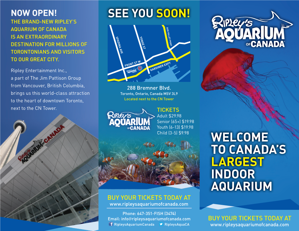 Welcome to Canada's Largest Indoor Aquarium