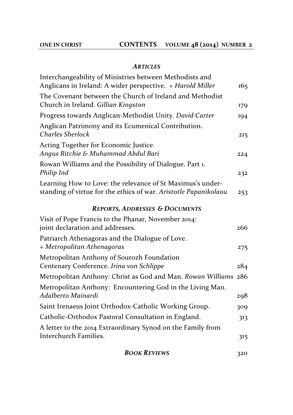 Interchangeability of Ministries Between Methodists and Anglicans in Ireland: a Wider Perspective