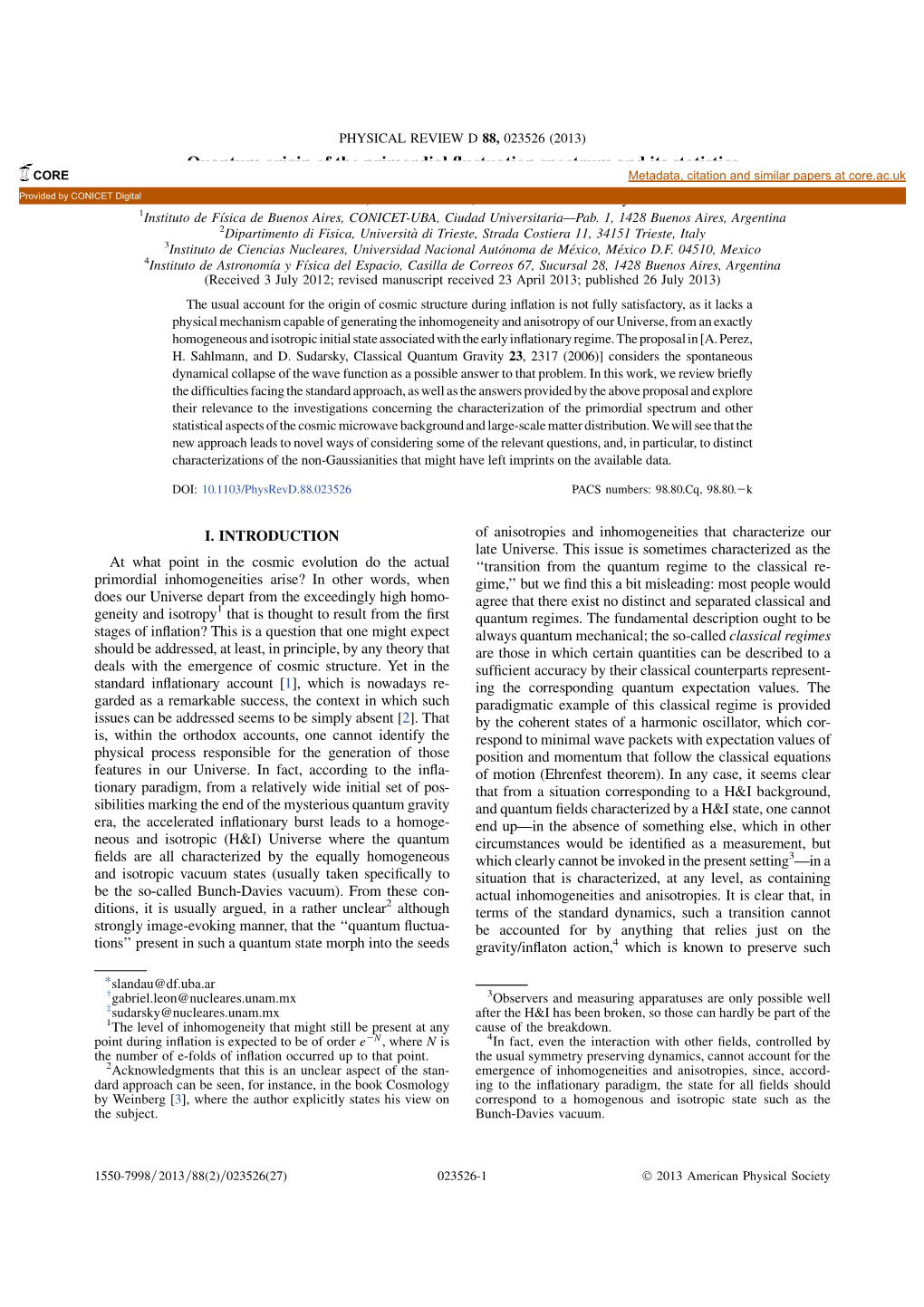 Quantum Origin of the Primordial Fluctuation Spectrum and Its Statistics