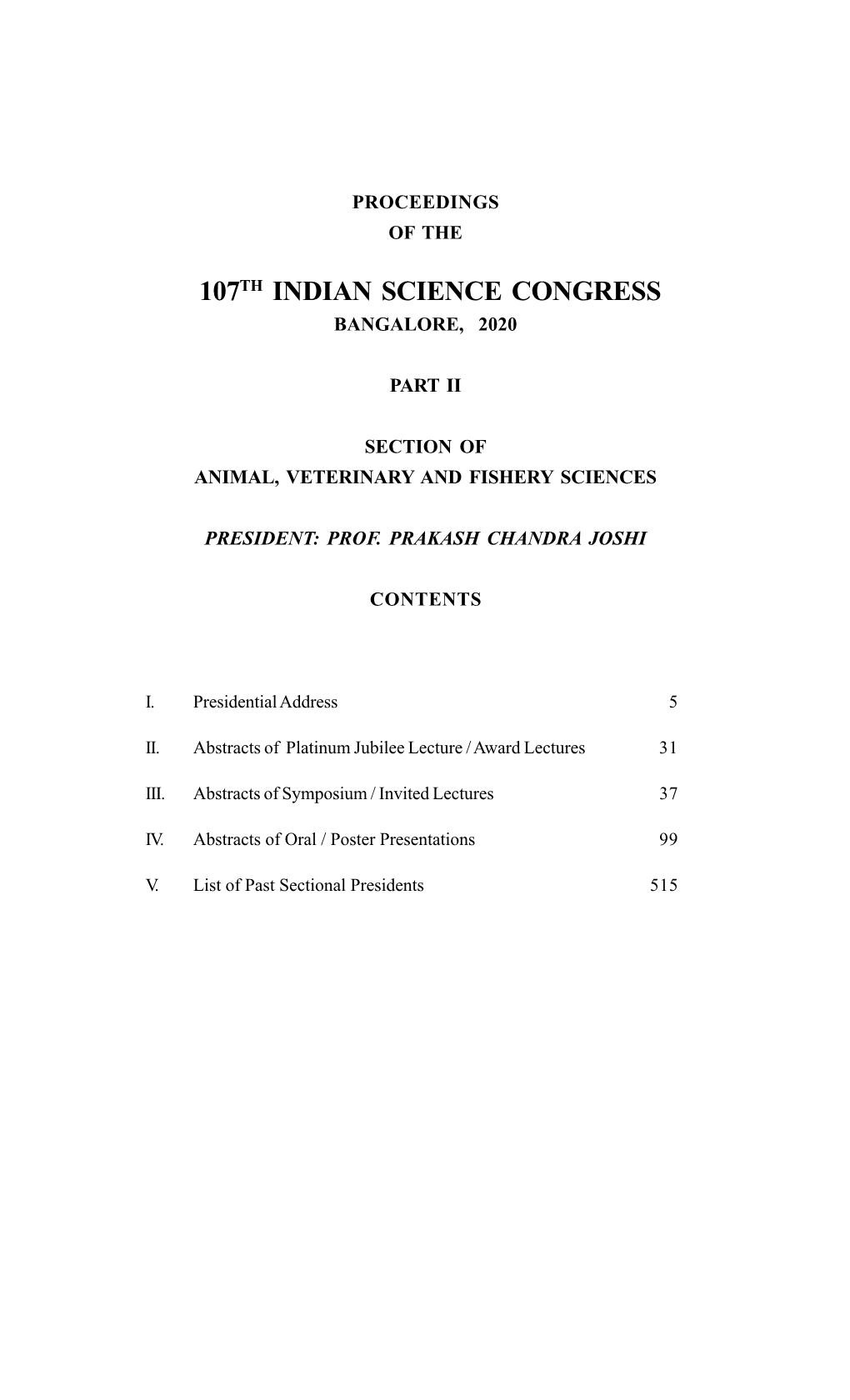 Abstracts of 107Th ISC Animal, Veterinary and Fishery Sciences