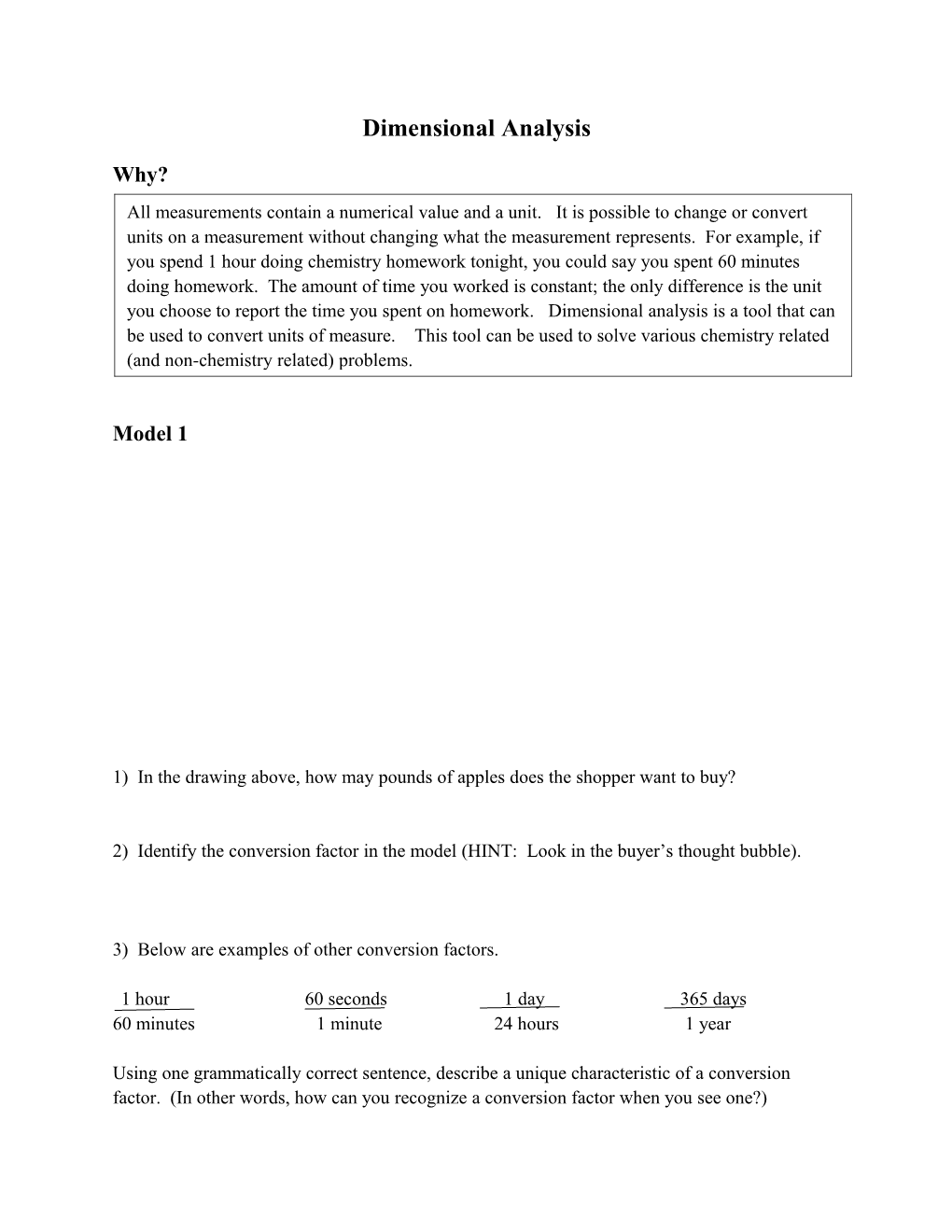 Dimensional Analysis s1