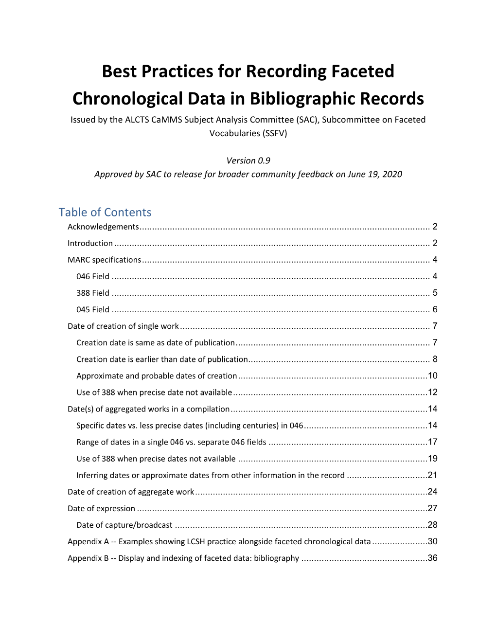Best Practices for Recording Faceted Chronological Data in Bibliographic Records