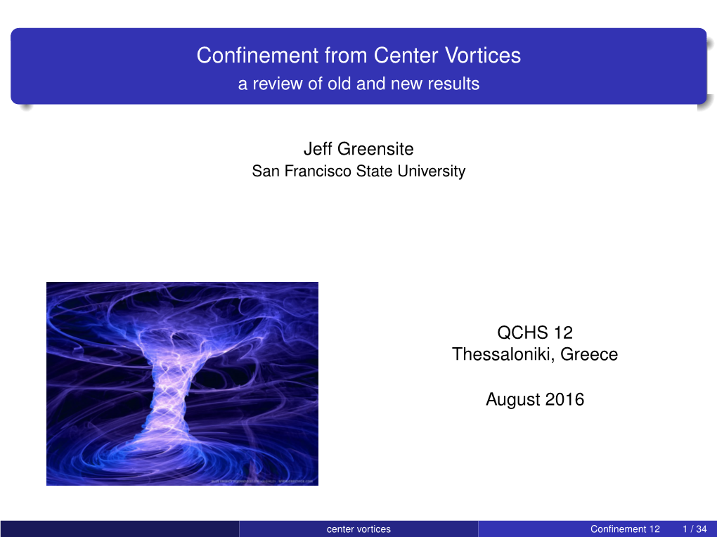 Confinement from Center Vortices