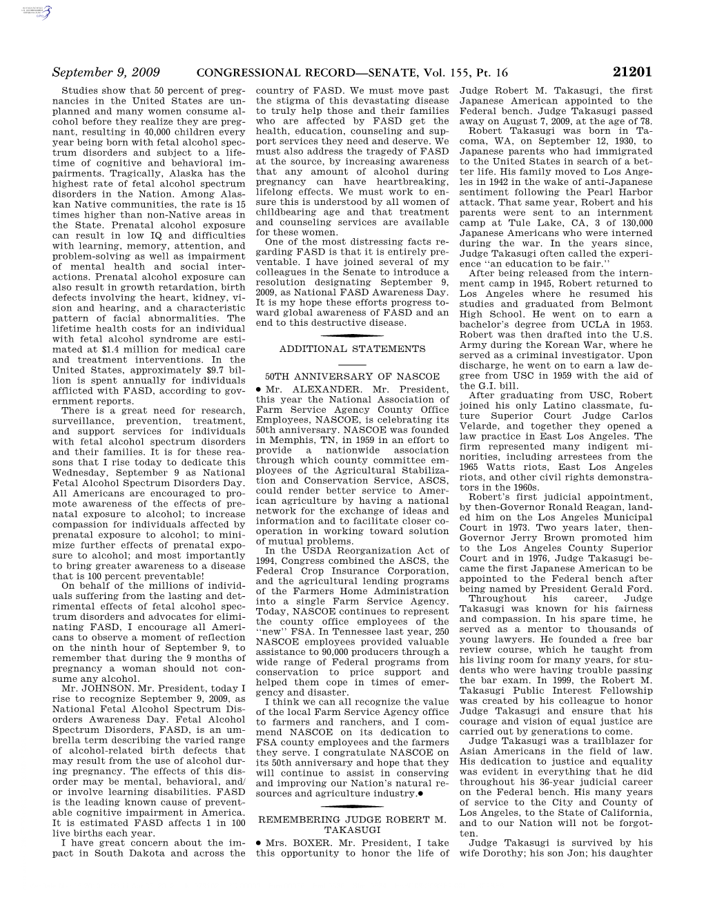 CONGRESSIONAL RECORD—SENATE, Vol. 155, Pt