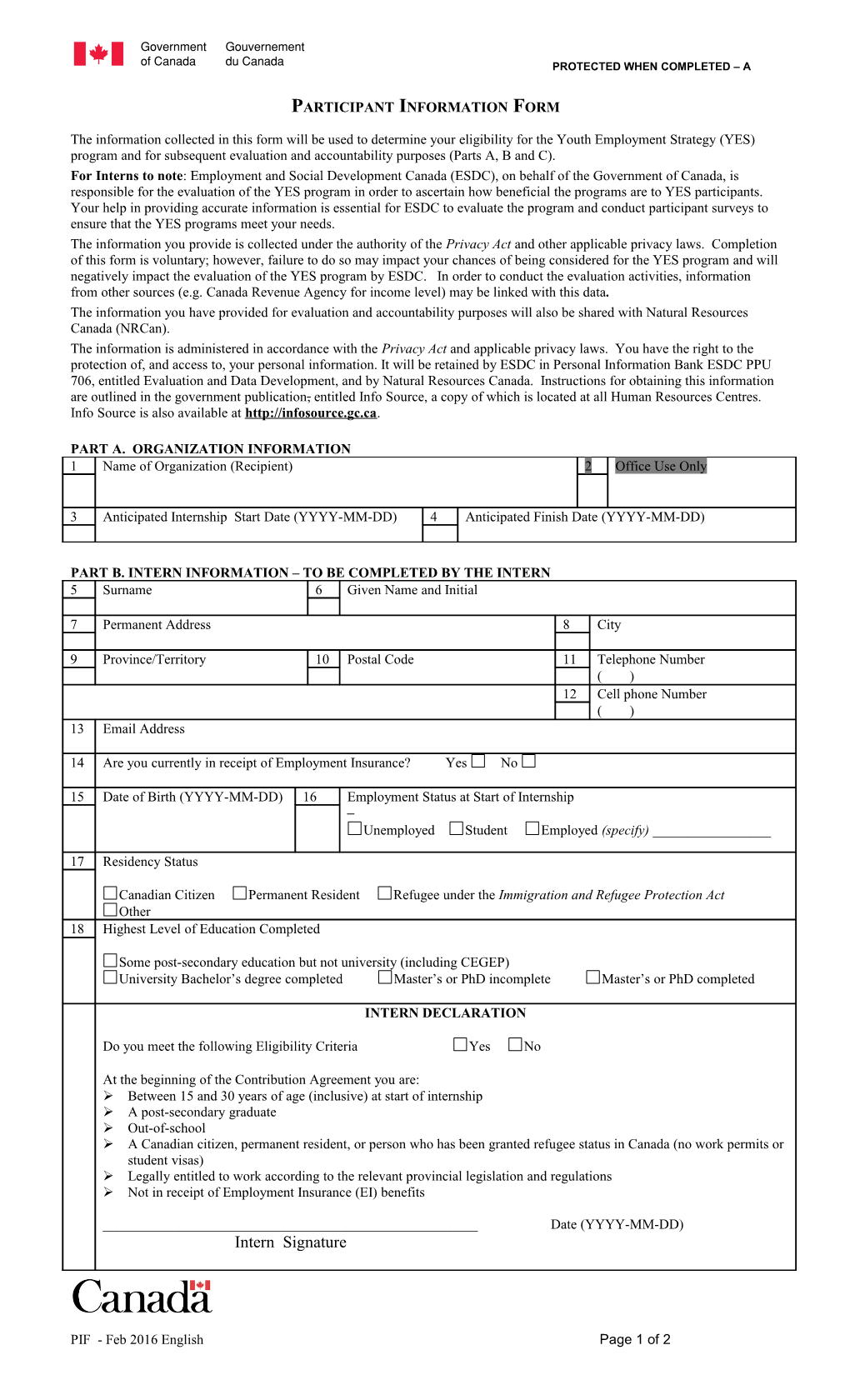 Participant Information Form