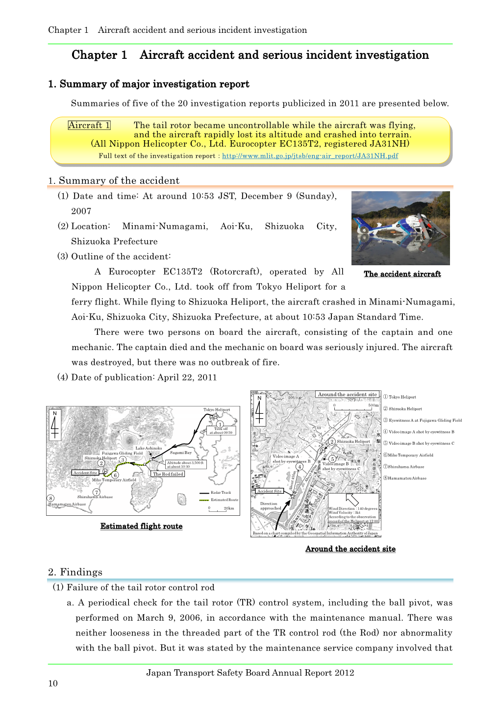Chapter 1 Aircraft Accident and Serious Incident Investigation