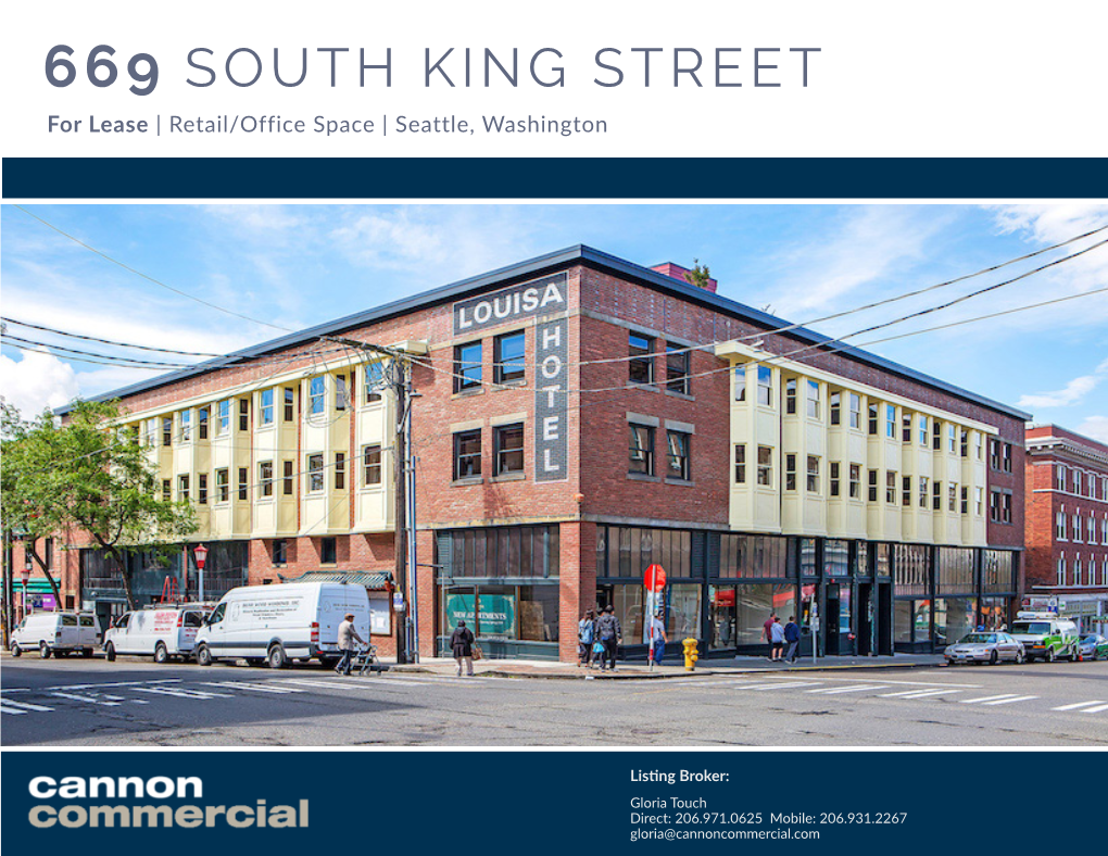 669 SOUTH KING STREET for Lease | Retail/Office Space | Seattle, Washington