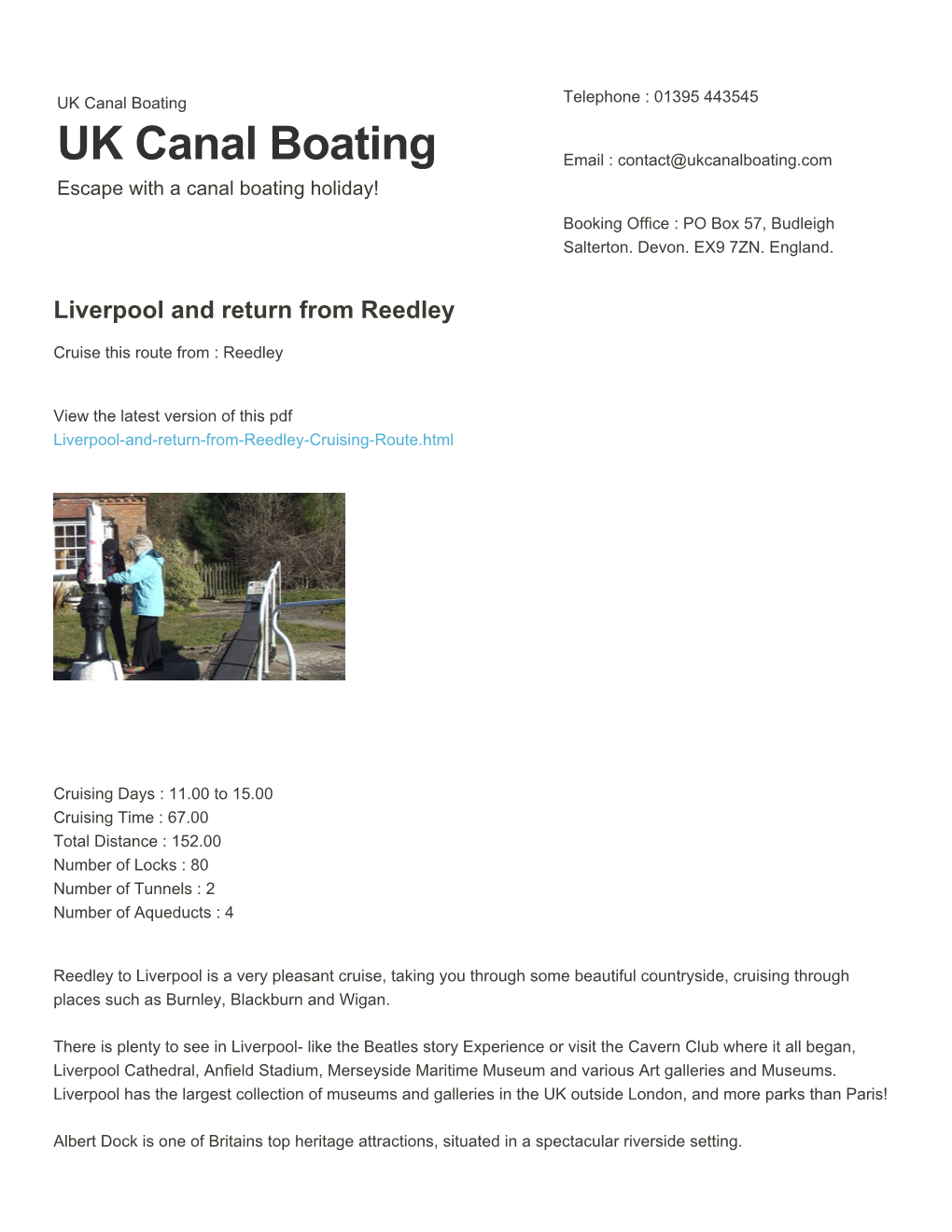 Liverpool and Return from Reedley | UK Canal Boating