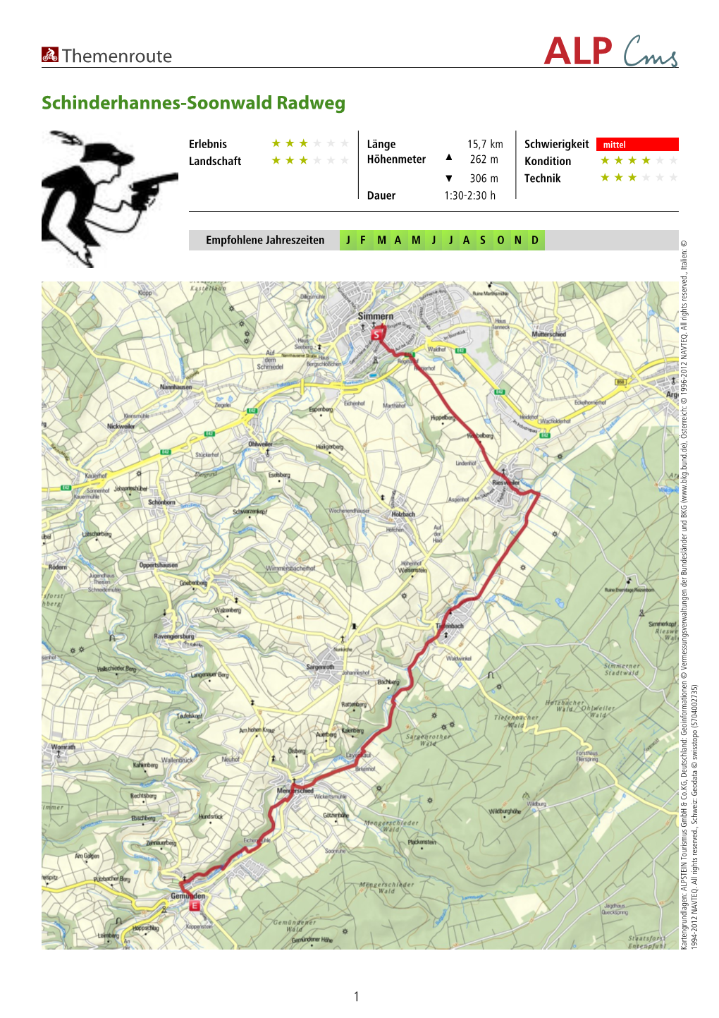 Themenroute Schinderhannes-Soonwald Radweg