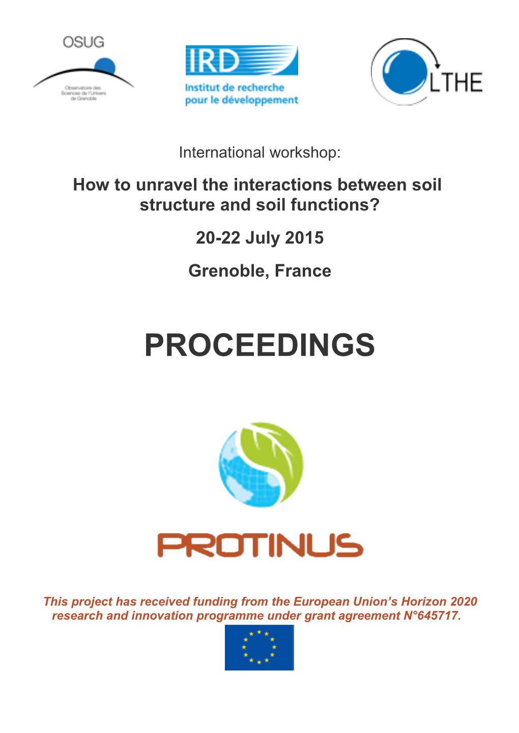 Proceedings of Grenoble 2015 Workshop