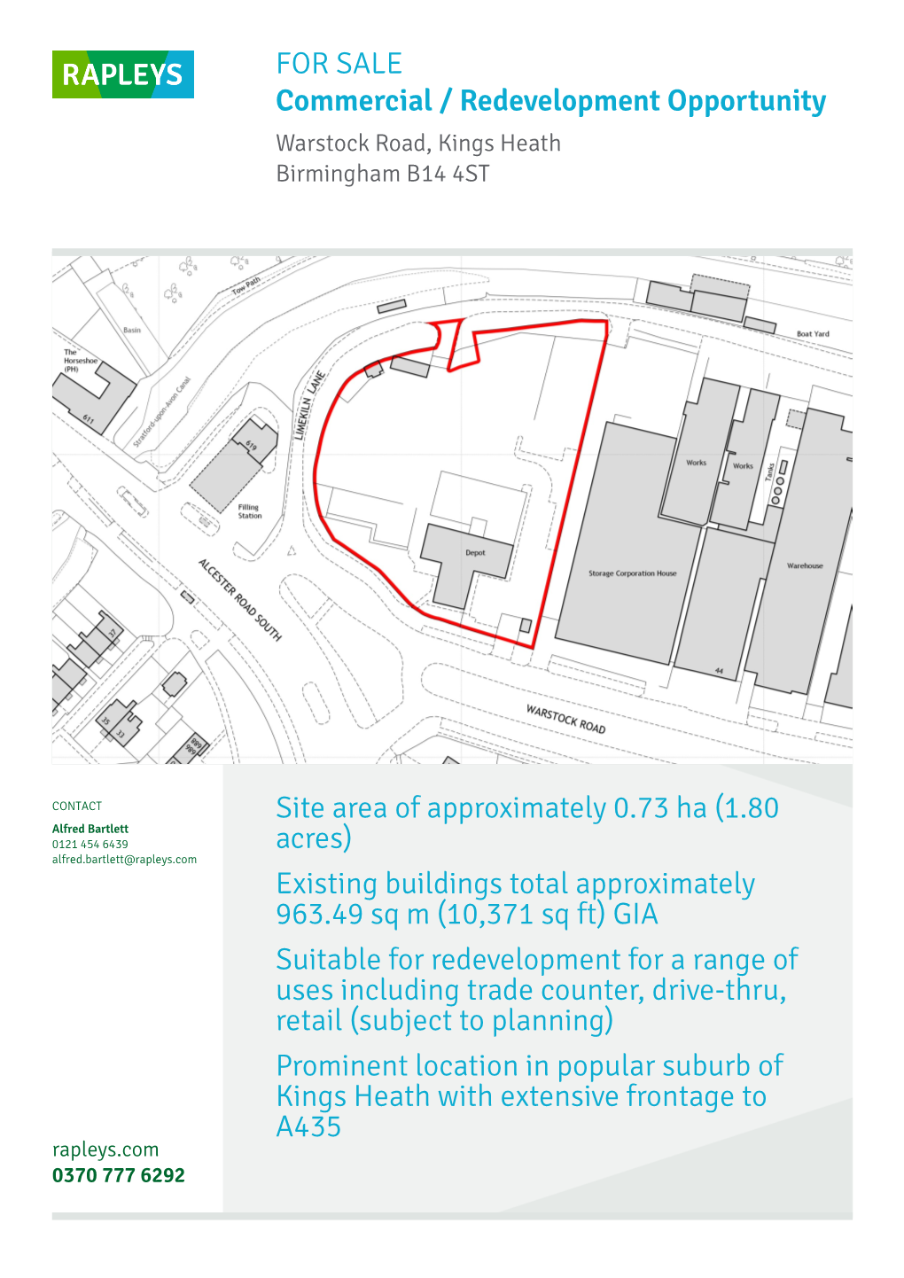 FOR SALE Commercial / Redevelopment Opportunity Site