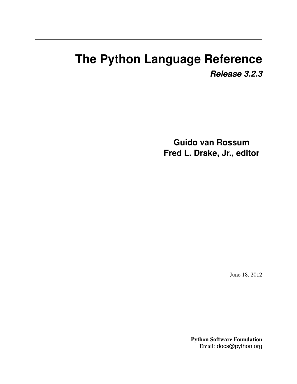 The Python Language Reference Release 3.2.3