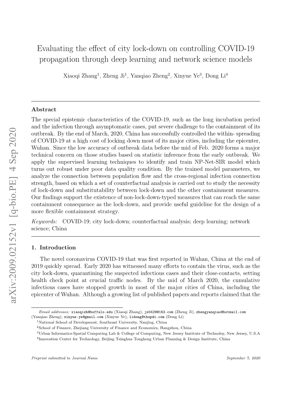 Evaluating the Effect of City Lock-Down on Controlling COVID-19