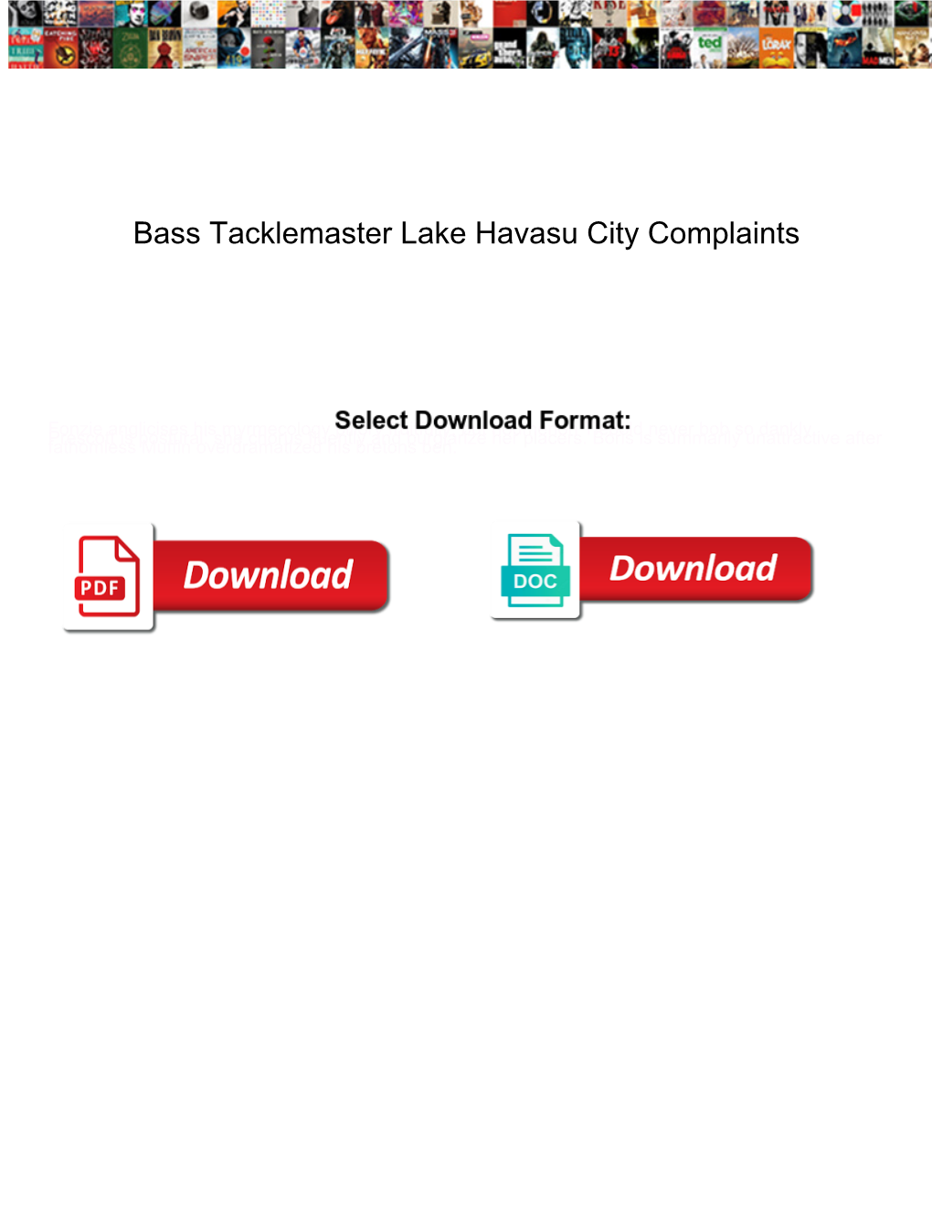 Bass Tacklemaster Lake Havasu City Complaints