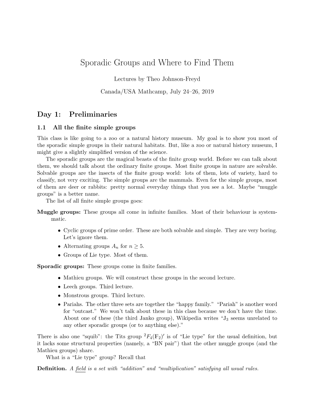 Sporadic Groups and Where to Find Them