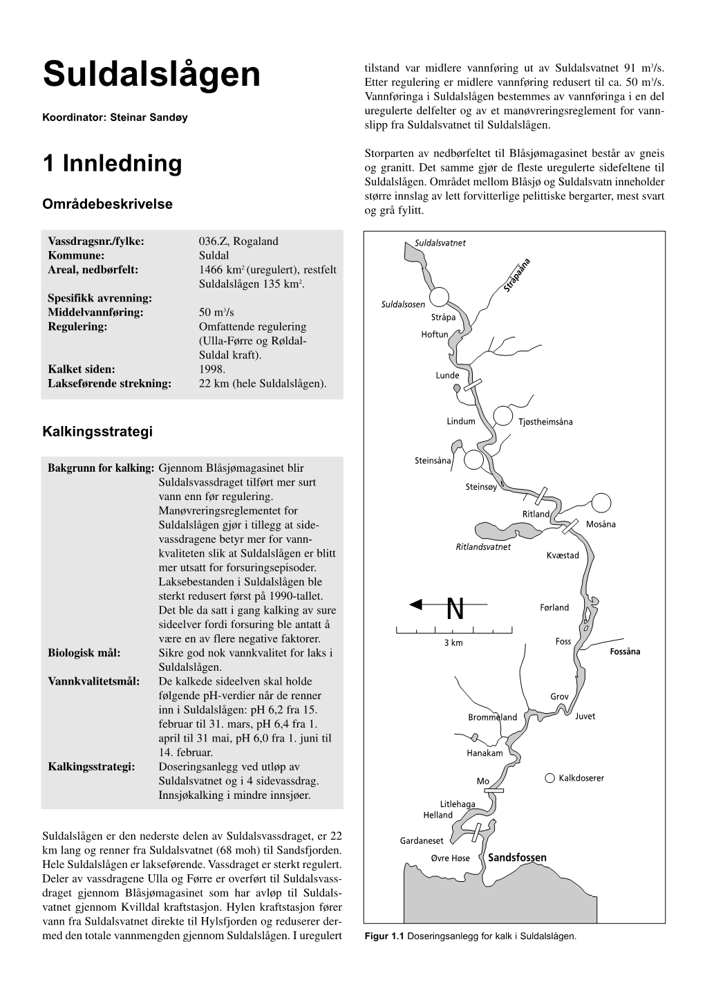 Suldalslågen Etter Regulering Er Midlere Vannføring Redusert Til Ca