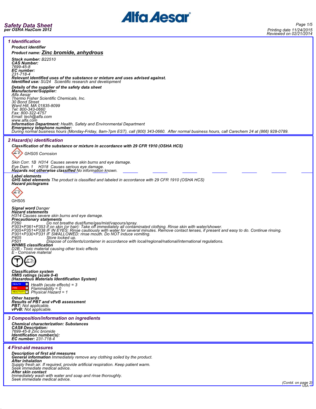 Safety Data Sheet