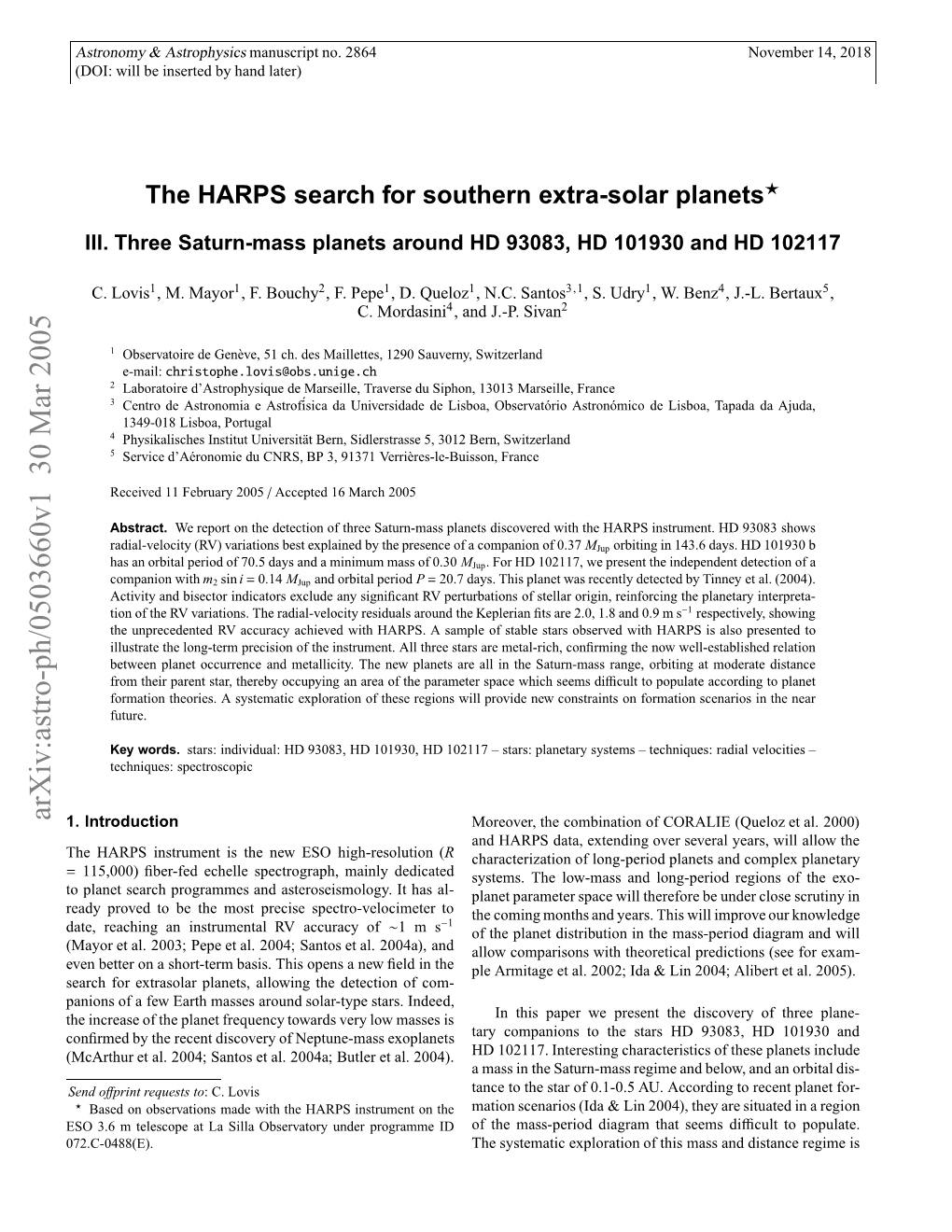 The HARPS Search for Southern Extra-Solar Planets. III. Three Saturn