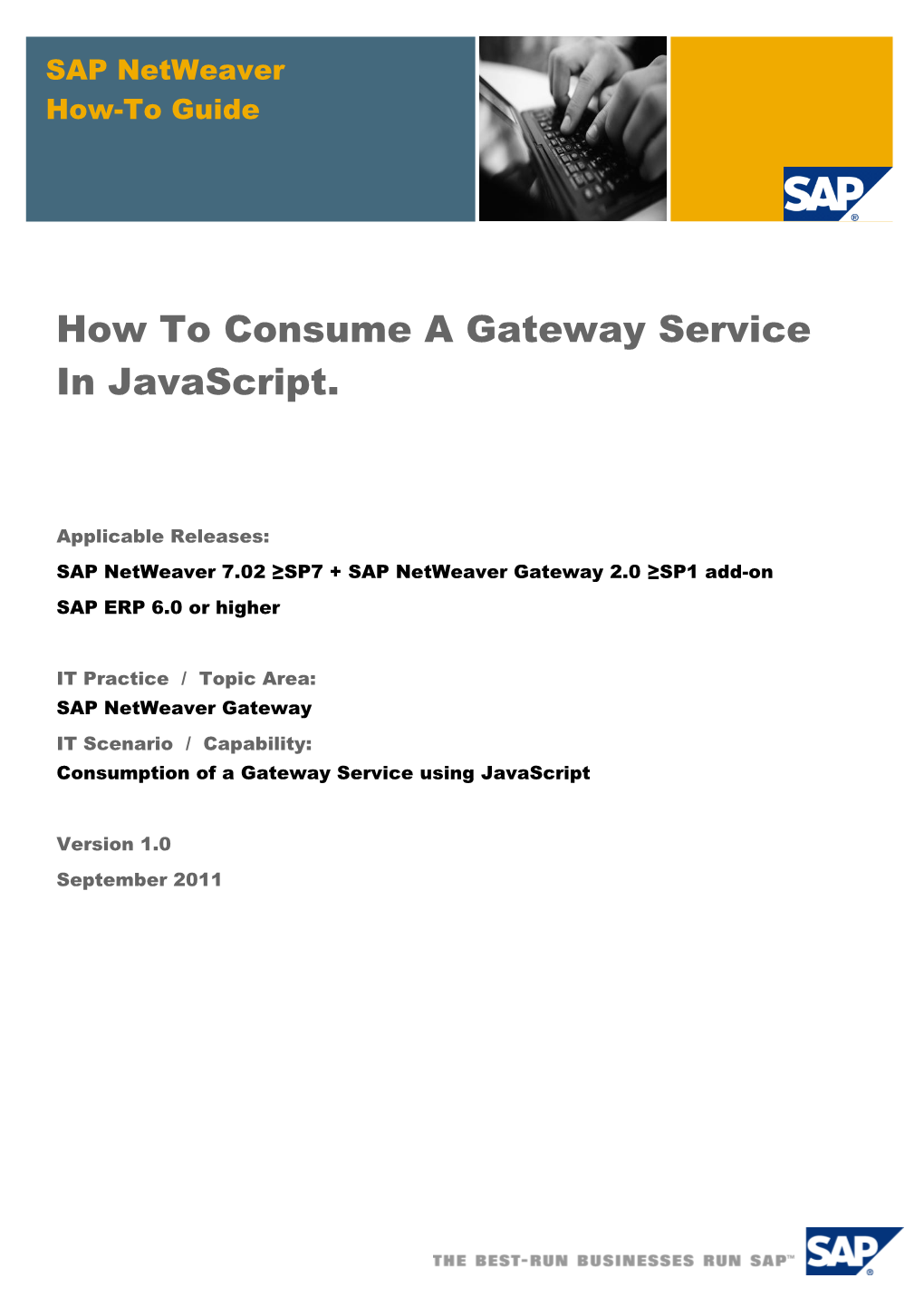 How to Consume a Gateway Service in Javascript