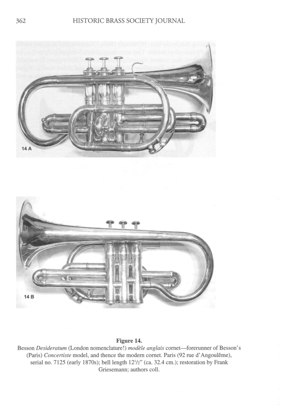 (London Nomenclature!) Modele Anglais Cornet—Forerunner of Besson's (Paris) Concertiste Model, and Thence the Modern Cornet