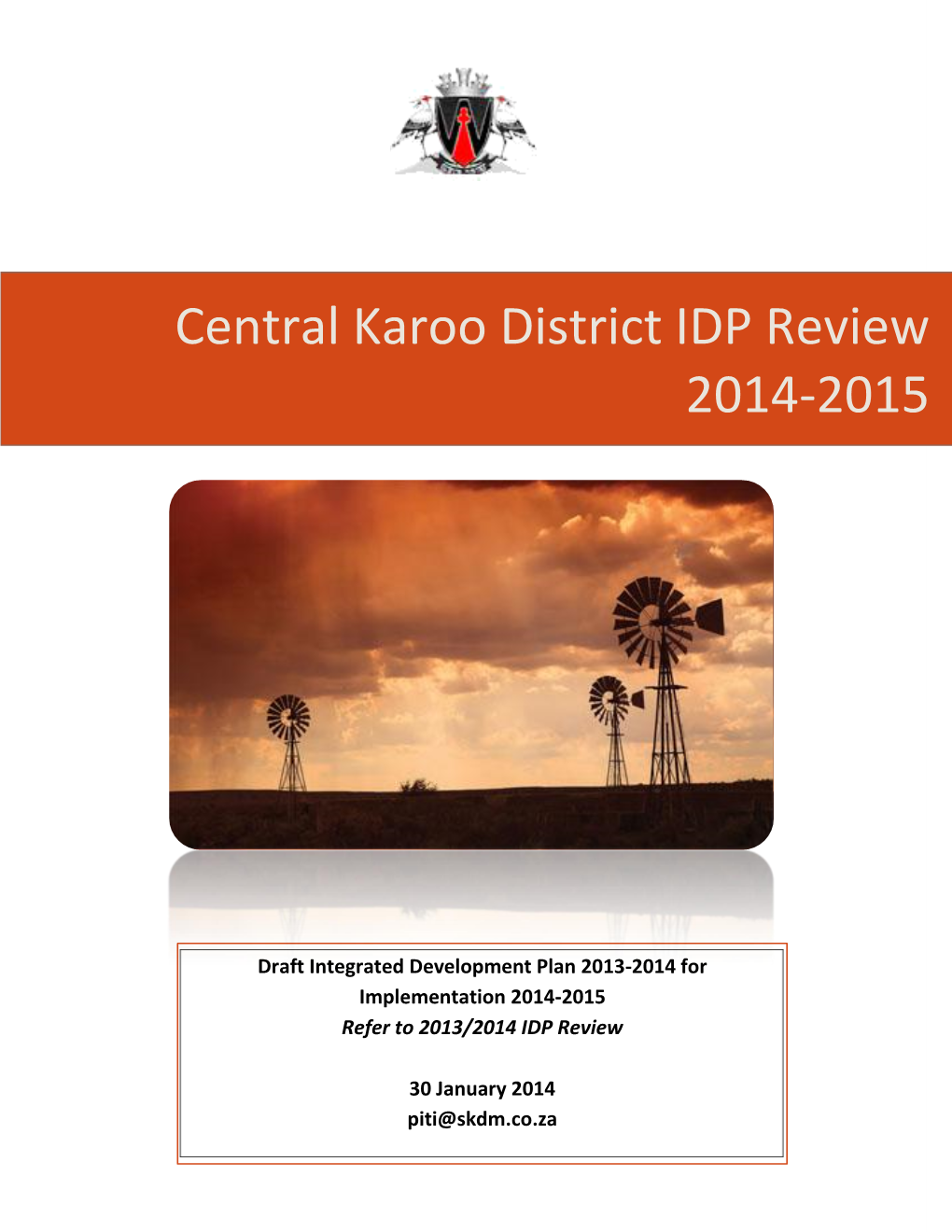 Central Karoo District IDP Review 2014-2015