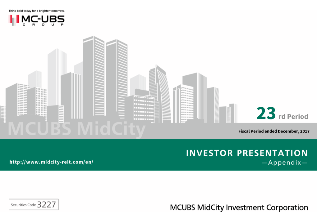 Investor Presentation -Appendix- (Ended Dec. 2017)