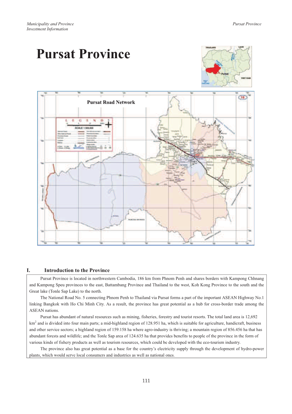 Pursat Province Investment Information