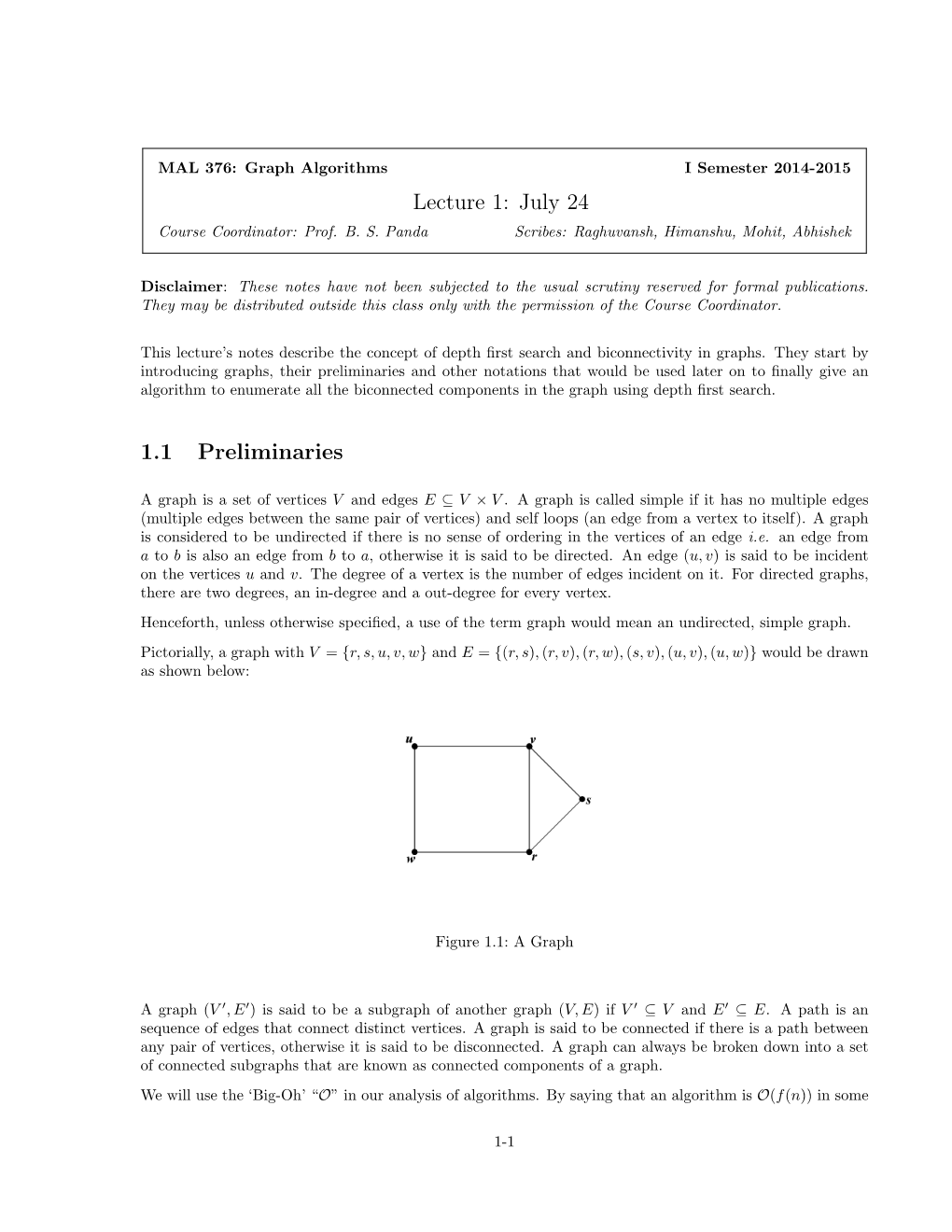 DFS, Biconnected Components