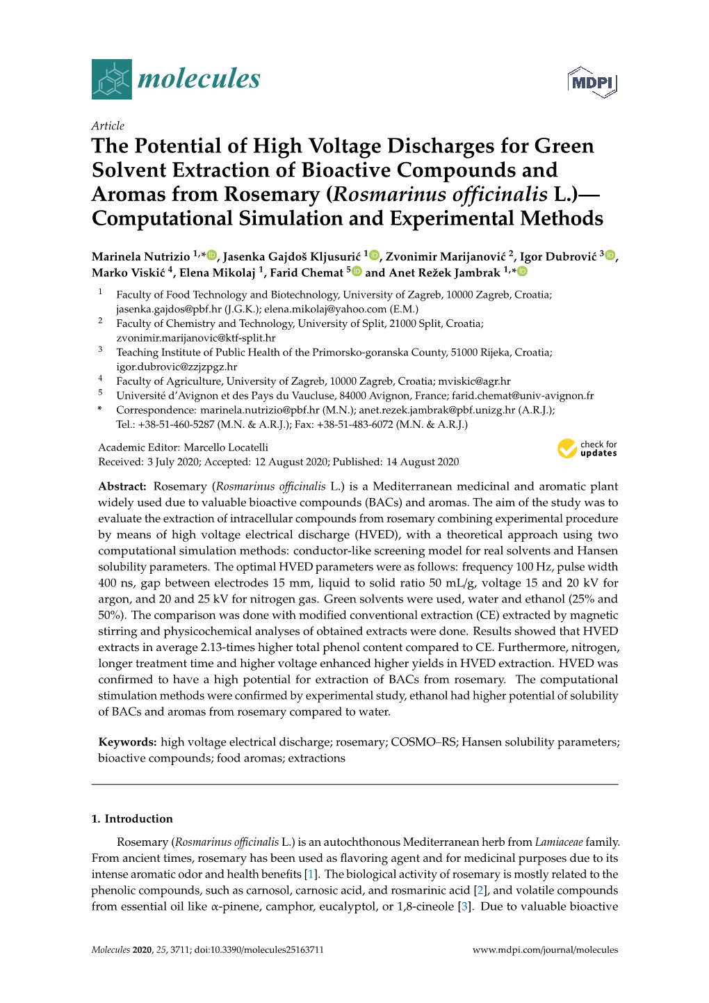 The Potential of High Voltage Discharges for Green