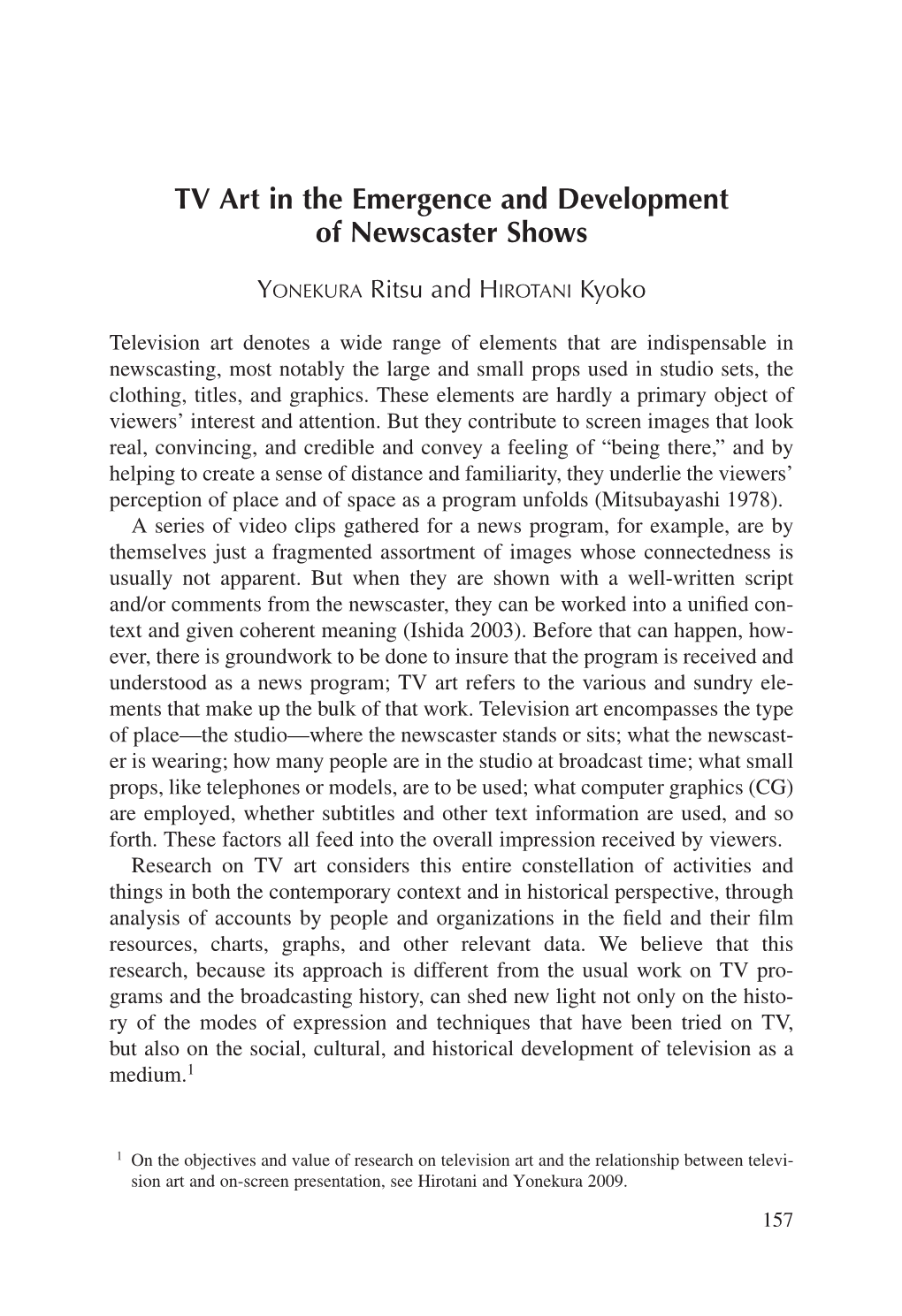 TV Art in the Emergence and Development of Newscaster Shows