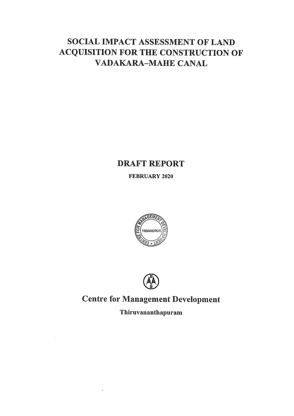 SIA-Vadakara-Mahe Canal-Draft Report-English.Pdf