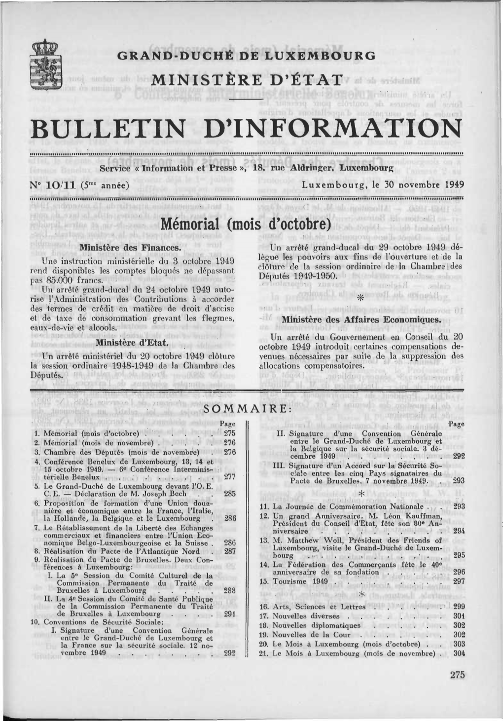 Bulletin D'information