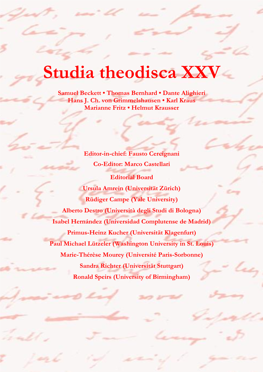 Studia Theodisca XXV