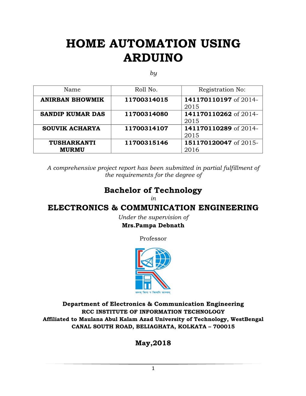 Home Automation Using Arduino