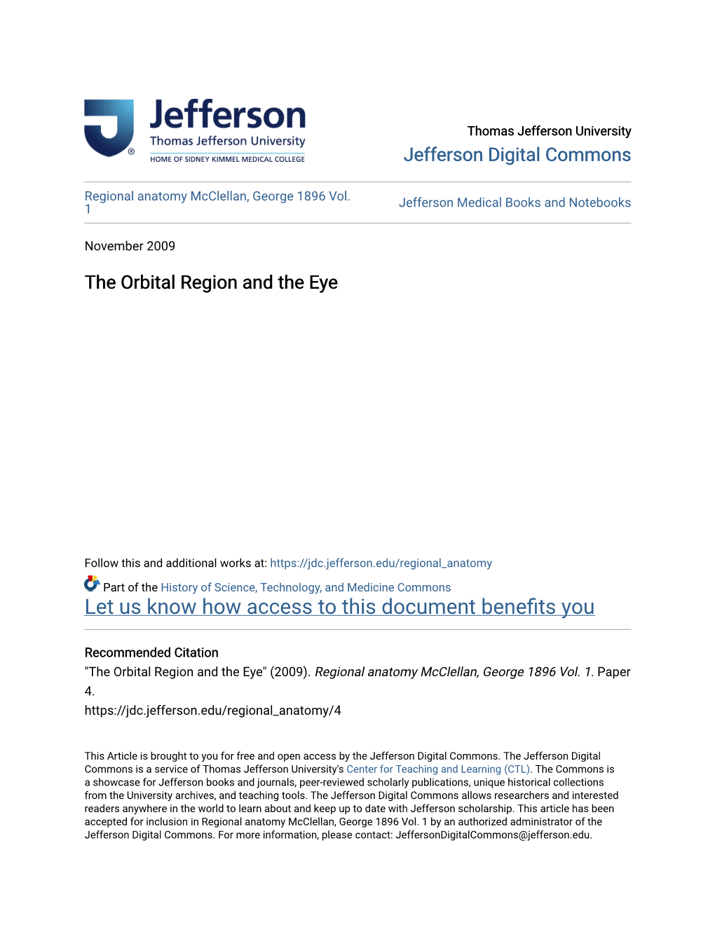 The Orbital Region and the Eye