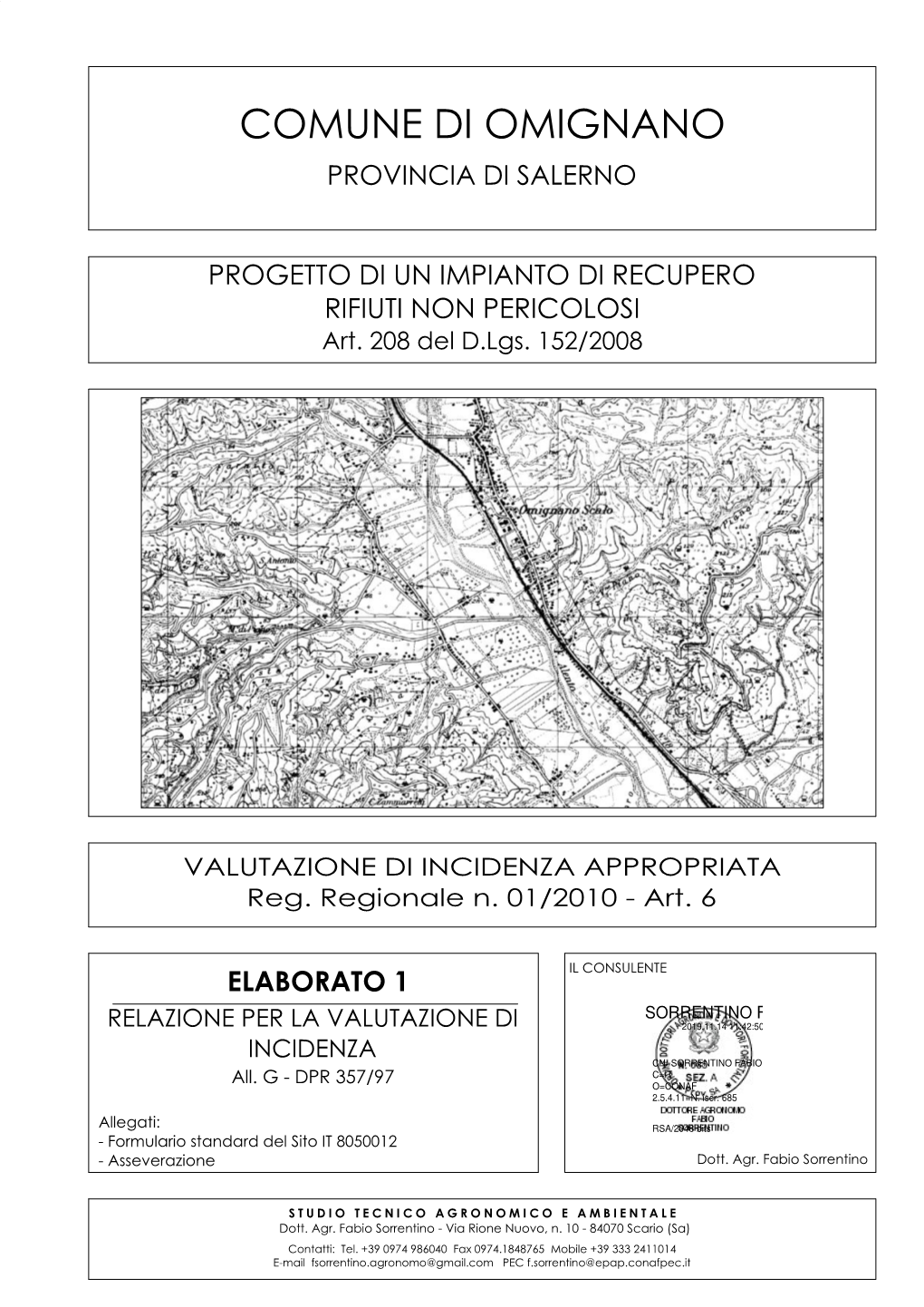 Comune Di Omignano Provincia Di Salerno