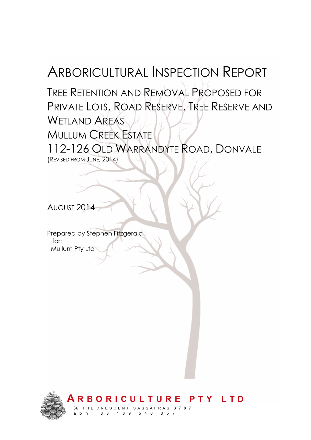Aboricultural Inspection Report