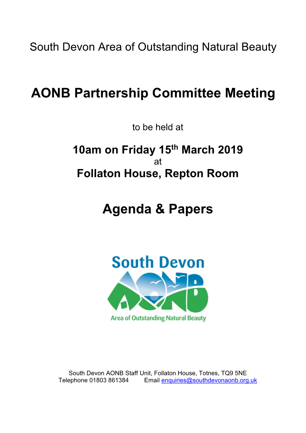 AONB Partnership Committee Meeting