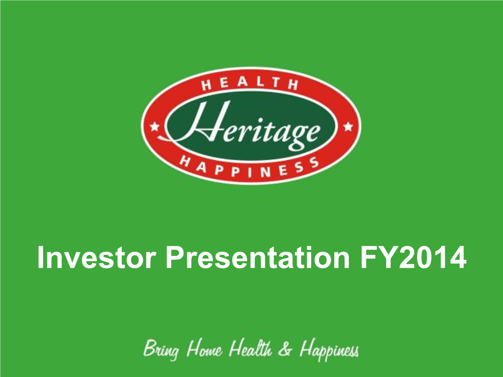 Investor Presentation FY2014