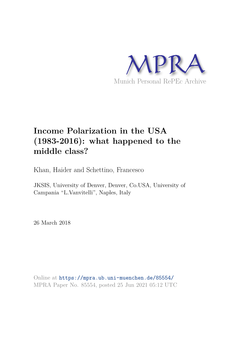 What Happened to the Middle Class?