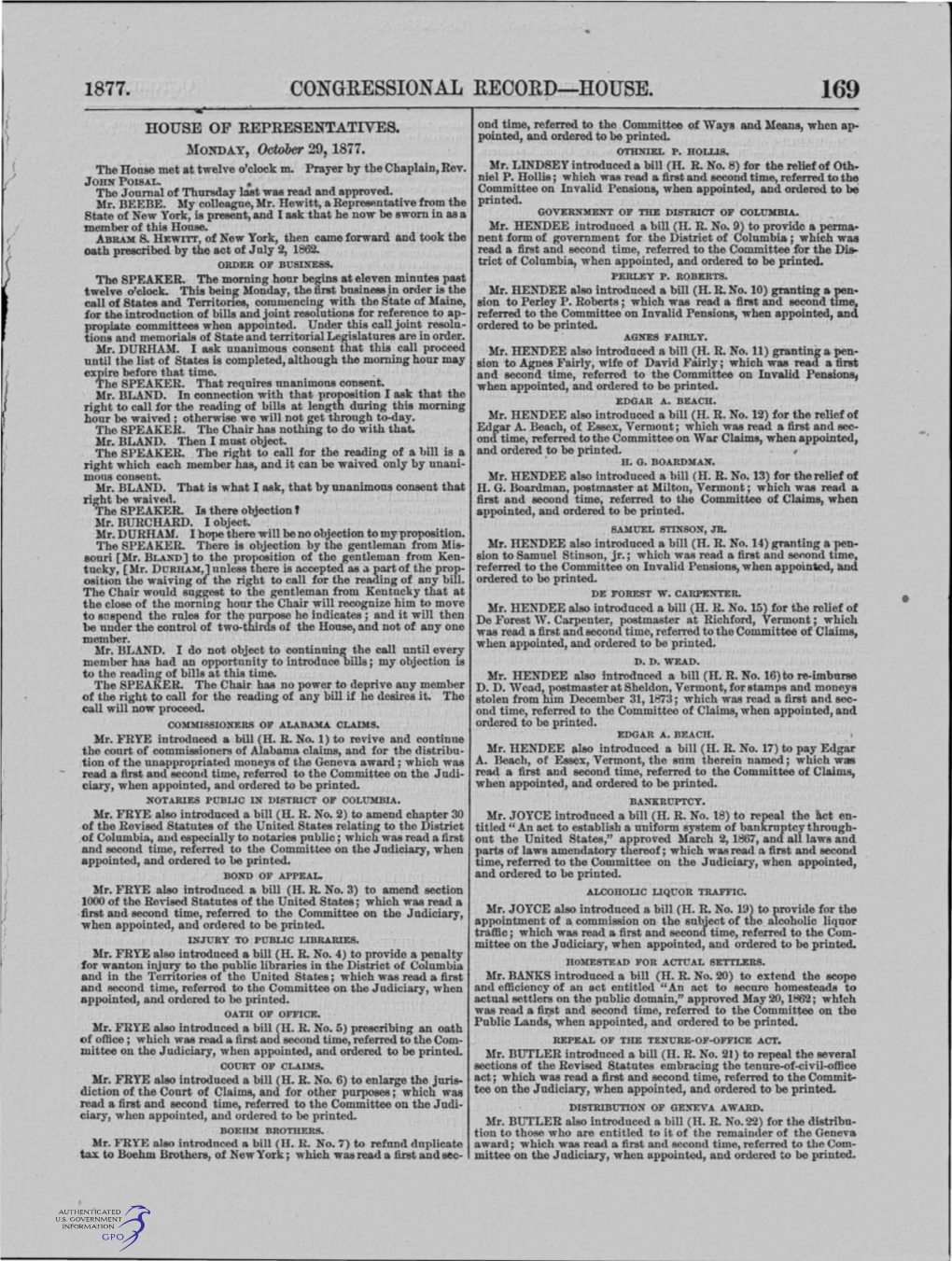 Congressional Record-House. 169 ( .! House of Representatives