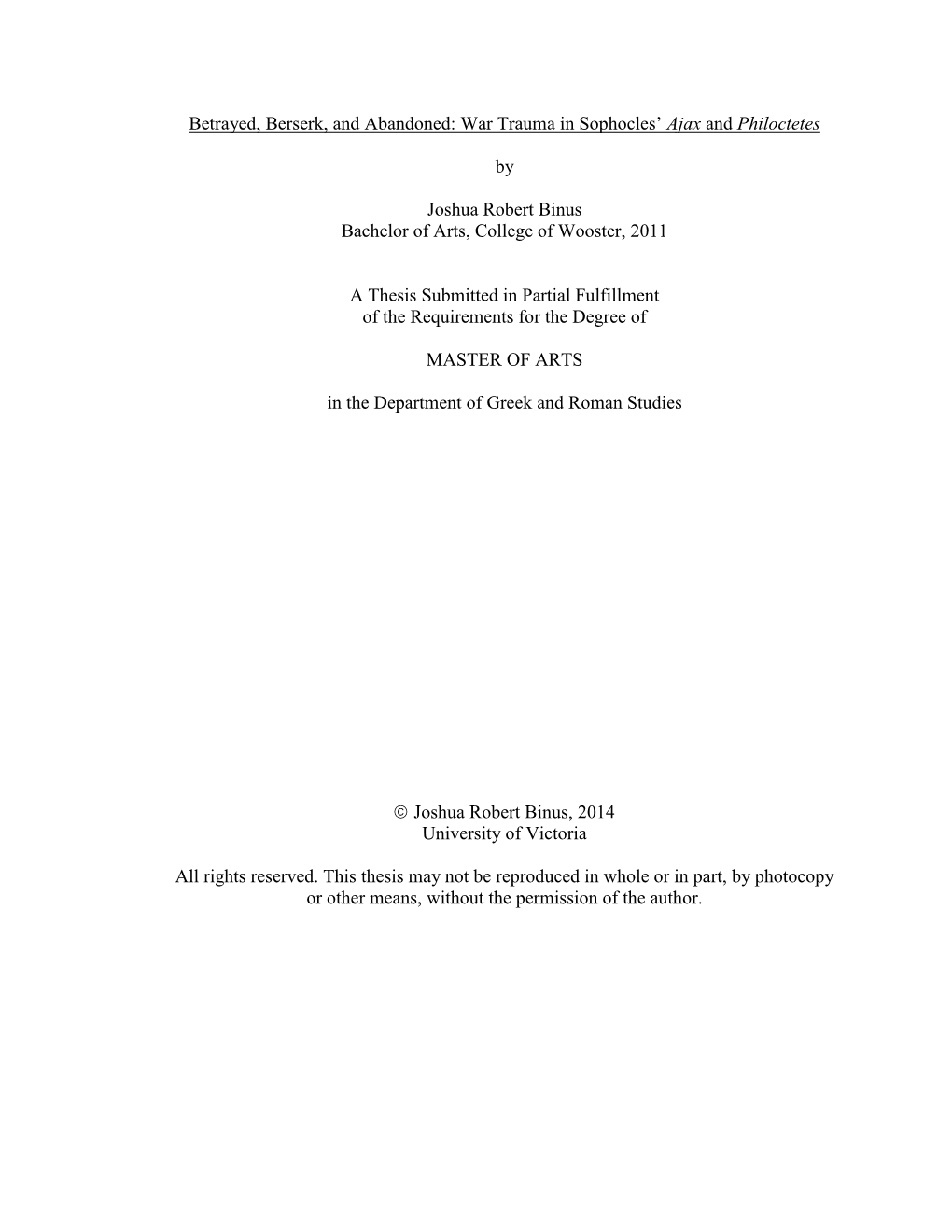 Uvic Thesis Template