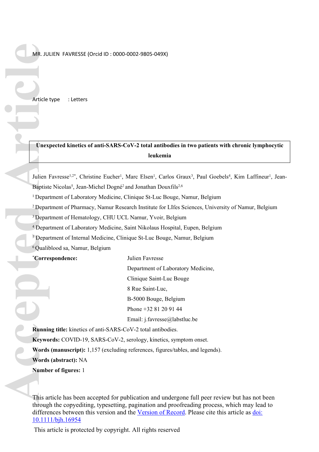 2 Total Antibodies in Two Patients with Chronic Lymphocytic Leukemia