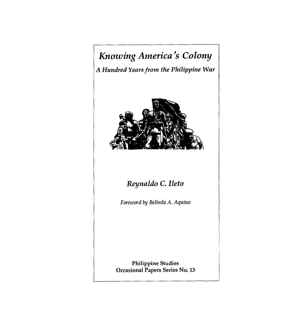 Knowing America's Colony a Hundred Years from the Philippine War