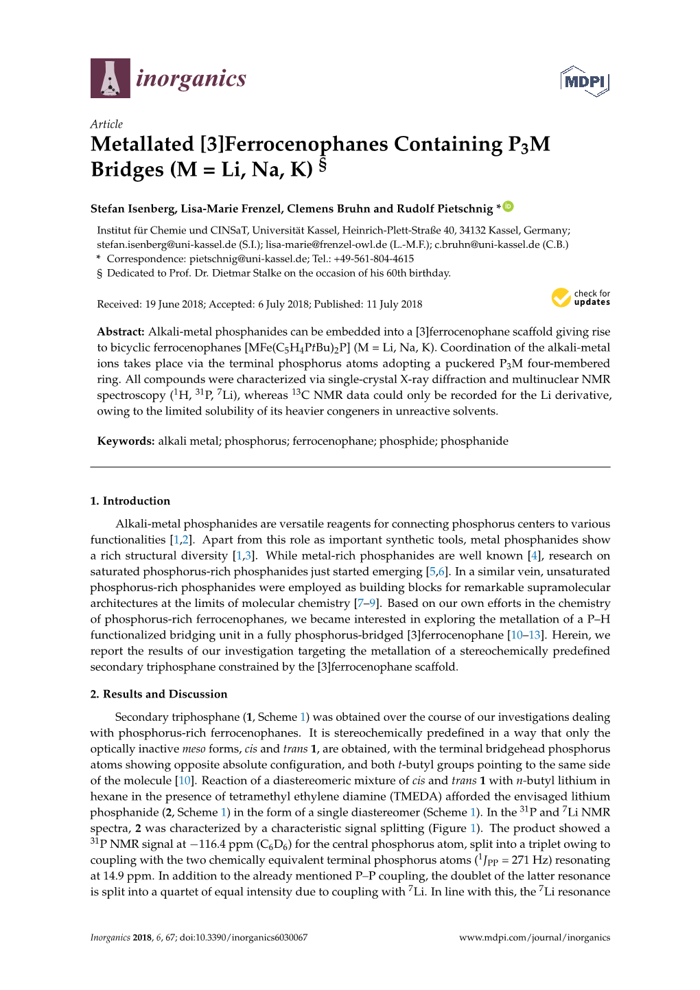 [3]Ferrocenophanes Containing P3M Bridges (M = Li, Na, K) §