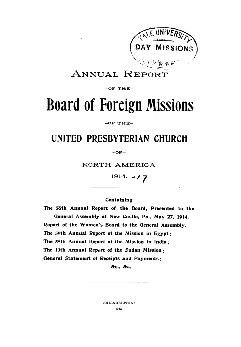 Board of Foreign Missions