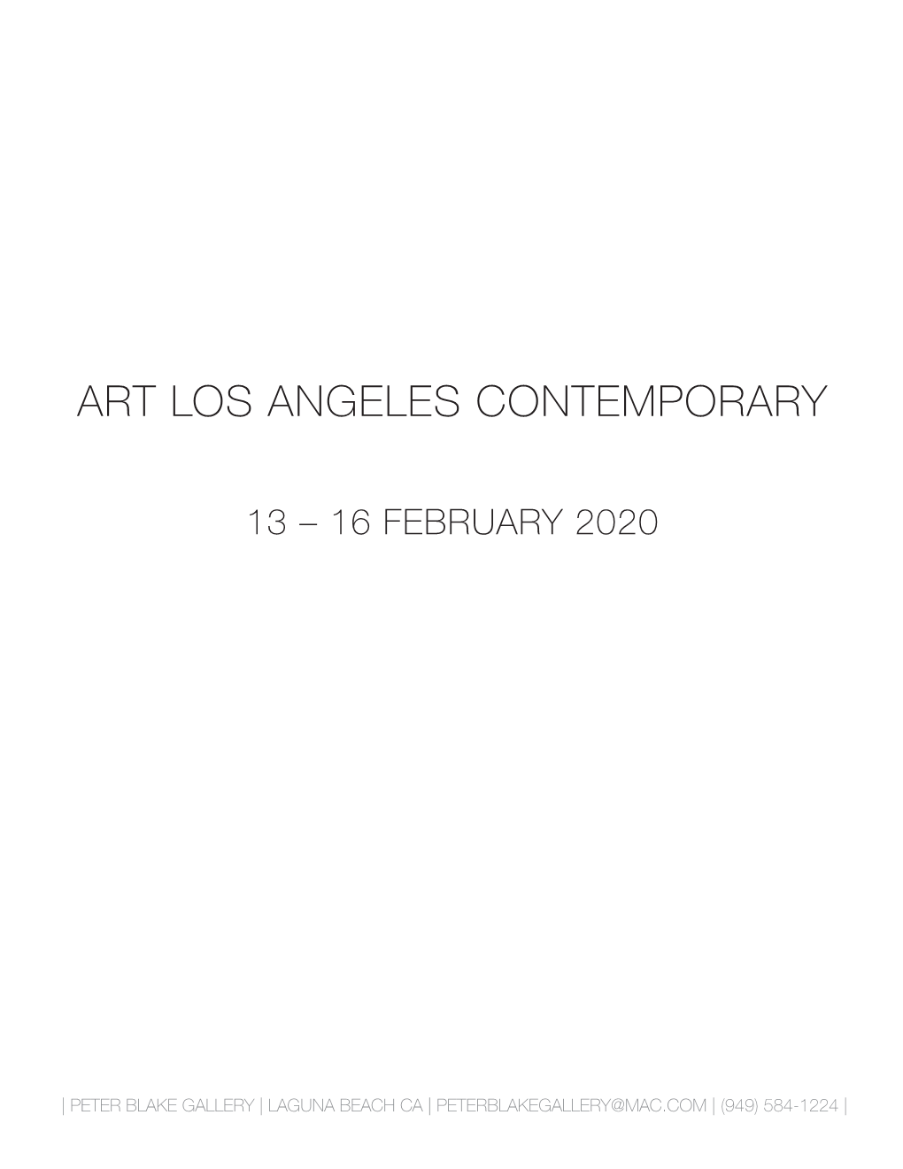 Art Los Angeles Contemporary