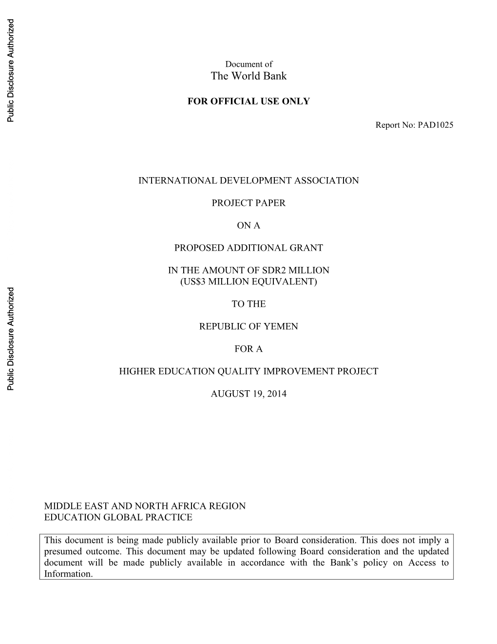 World Bank Document