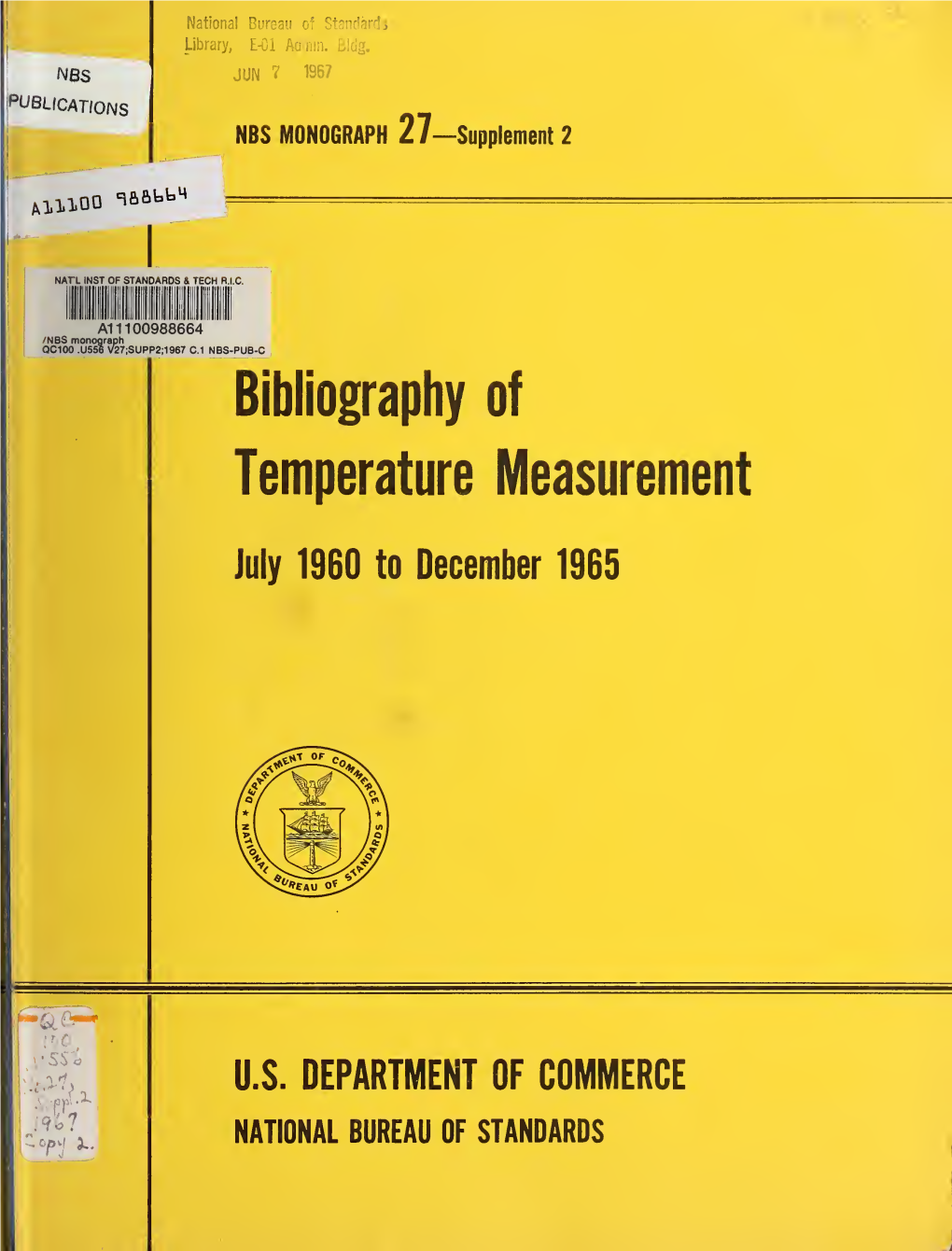 Bibliography of Temperature Measurement