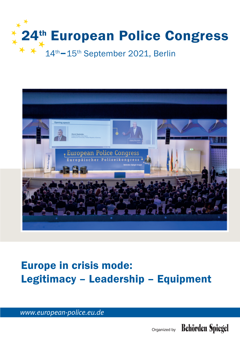 24Th European Police Congress 14Th–15Th September 2021, Berlin